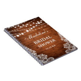 Rustiek Vrijgezellenfeest Houten Lichten Kant Gesc Notitieboek