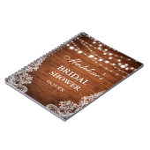 Rustiek Vrijgezellenfeest Houten Lichten Kant Gesc Notitieboek (Linkerzijde)