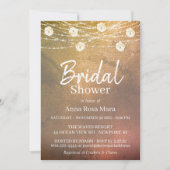 *~* Rustiek Vrijgezellenfeest White Rose String Li Kaart (Voorkant)