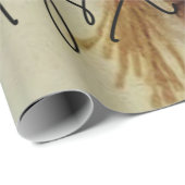 Rustiek vrolijk kerstcadeau cadeaupapier (Rol Hoek)