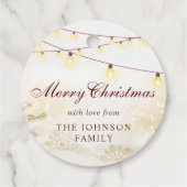 Rustiek Vrolijk Kerstfeest Bedankjes Labels (Achterkant)