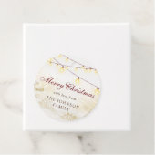 Rustiek Vrolijk Kerstfeest Bedankjes Labels (In situ)