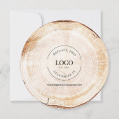 Rustiek Vrolijk Kerstmis gebladerte Business logo Kaart (Achterkant)