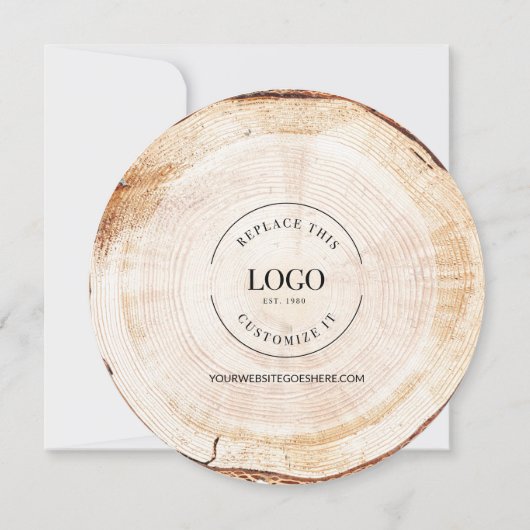 Rustiek Vrolijk Kerstmis gebladerte Business logo Kaart (Achterkant)