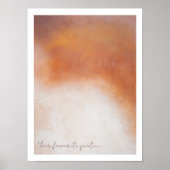 Rustiek warm abstract schilderij herfst muurkunst poster (Voorkant)