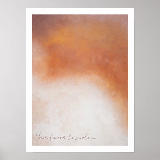 Rustiek warm abstract schilderij herfst muurkunst poster (Voorkant)