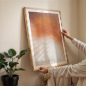 Rustiek warm abstract schilderij herfst muurkunst poster