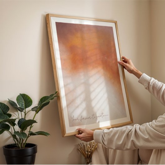 Rustiek warm abstract schilderij herfst muurkunst poster