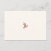 Rustiek warm Roos grillige bloemenbruiloft Details Informatiekaartje (Achterkant)