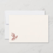 Rustiek Warm Roos Whimsical Bloemenbruiloft Bedankkaart (Achterkant)