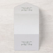 Rustiek Waterverf bos in één keer All In One Uitnodiging (Buitenkant)