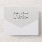 Rustiek Waterverf bos in één keer All In One Uitnodiging (Achterkant)