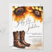 Rustiek Waterverf land 50e verjaardag Kaart (Voorkant)