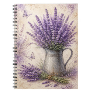 Rustiek Waterverf Lavendel Cottage Tuin Journal Notitieboek