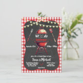 Rustiek We doen Barbecue repetitie diner Kaart (Staand voorkant)