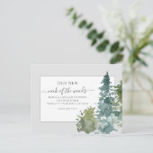 Rustiek We hebben nieuwe Home Pine Tree aankondigi Briefkaart (Staand voorkant)