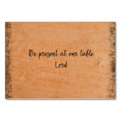 Rustiek: Wees Cadeau aan onze tafelheer Kaart (Achterkant)