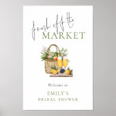 Rustiek Welkom Vers van de Markt Vrijgezellenfeest Poster (Voorkant)