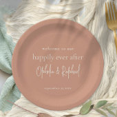 Rustiek welkomstbericht script Terracotta bruiloft Papieren Bordje