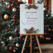 Rustiek welkomstbord - Kerst Vrijgezellenfeest Poster