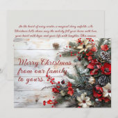 Rustiek Wenskaart met bloemen Feestdagenkaart (Voorkant / Achterkant)