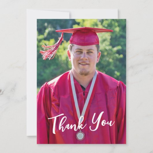 Rustiek Western Afstuderen Dank u kaart (Voorkant)