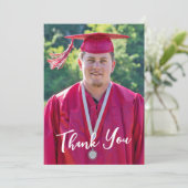 Rustiek Western Afstuderen Dank u kaart (Staand voorkant)