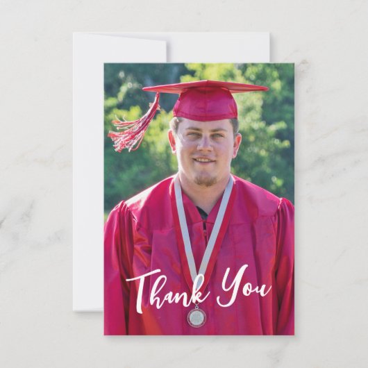 Rustiek Western Afstuderen Dank u kaart (Voorkant)