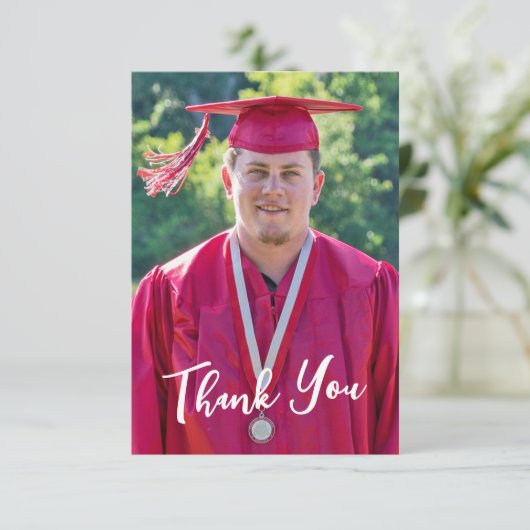 Rustiek Western Afstuderen Dank u kaart (Staand voorkant)