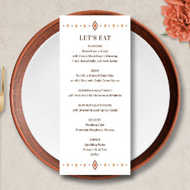 Rustiek Western Bruiloft Menu