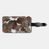 Rustiek Western bruin lederen Koeienhuid Naam afdr Bagagelabel (Achterkant horizontaal)