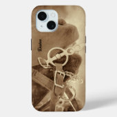 Rustiek Western Bruin Paard Case-Mate iPhone Case (Achterkant)