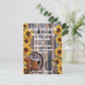 Rustiek western cowboy ranch thema opslaan van de  aankondigingskaart (Staand voorkant)