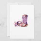 Rustiek Western Cowgirl Verjaardagsfeest Kaart (Achterkant)