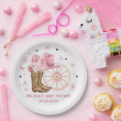 Rustiek Western Cowgirl Verjaardagspapier Bord (Feest)