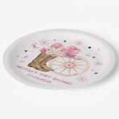Rustiek Western Cowgirl Verjaardagspapier Bord (Gekanteld)