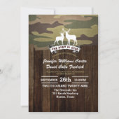 Rustiek Western De jacht is over camouflage bruilo Kaart (Voorkant)