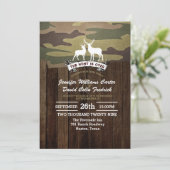 Rustiek Western De jacht is over camouflage bruilo Kaart (Staand voorkant)