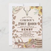 Rustiek Western Eerste Rodeo Cowboy 1e Verjaardag Kaart (Voorkant)