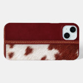 Rustiek Western gesimuleerd leder & Koeienhuid Case-Mate iPhone Case (Achterkant (horizontaal))