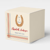 Rustiek Western Hoefijzer Baby shower Bedankdoosjes (Voorkant Zijde)