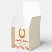 Rustiek Western Hoefijzer Baby shower Bedankdoosjes (Geopend)