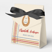 Rustiek Western Hoefijzer Baby shower Bedankdoosjes (Voorkant Zijde)