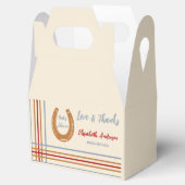 Rustiek Western Hoefijzer Baby shower Bedankdoosjes (Geopend)