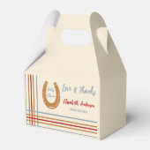 Rustiek Western Hoefijzer Baby shower Bedankdoosjes (Voorkant Zijde)
