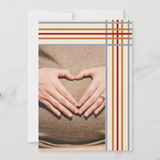 Rustiek Western Hoefijzer Baby shower Bedankkaart (Achterkant)