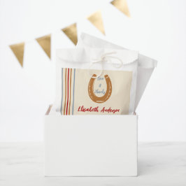 Rustiek Western Hoefijzer Baby shower Bedankzakje