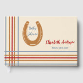 Rustiek Western Hoefijzer Baby shower Gastenboek (Voorkant)