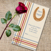 Rustiek Western Hoefijzer Baby shower Luier Raffle Informatiekaartje