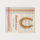 Rustiek Western Hoefijzer Baby shower Wandkleed (Voorkant (horizontaal))